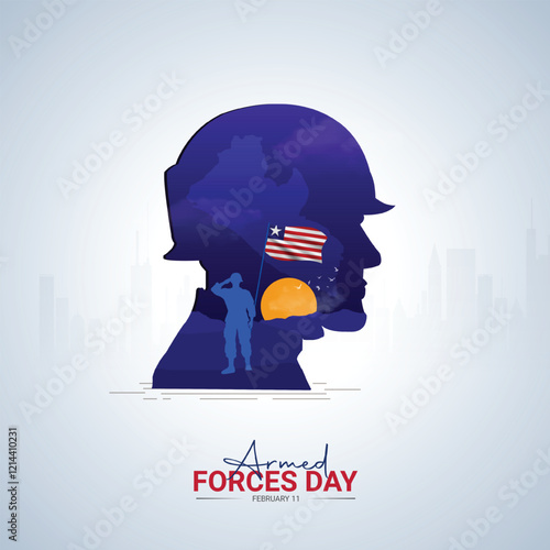 Liberia Armed Forces Day Creative Design, Armed Forces day Ads Social media post