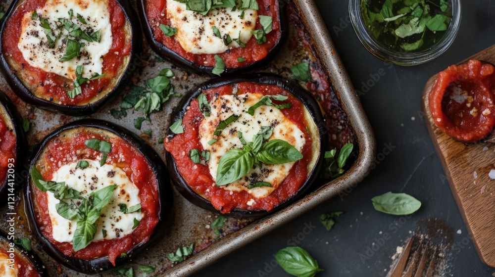 custom made wallpaper toronto digitalLow-carb eggplant lasagna layered with marinara sauce, ricotta cheese, and fresh basil, baked to golden perfection