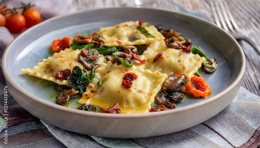 ravioli, new, food, pesto, meal, tomato, dried, pasta, tomatoes, spinach, dinner, plate, filled, of, olives, capers, caper, dish, cuisine, cooked, anchovy, on, grey, table, stone, background, macro, a ravioli, new, food, pesto, meal, tomato, dried, pasta, tomatoes, spinach, dinner, plate, filled, of, olives, capers, caper, dish, cuisine, cooked, anchovy, on, grey, table, stone, background, macro, a
