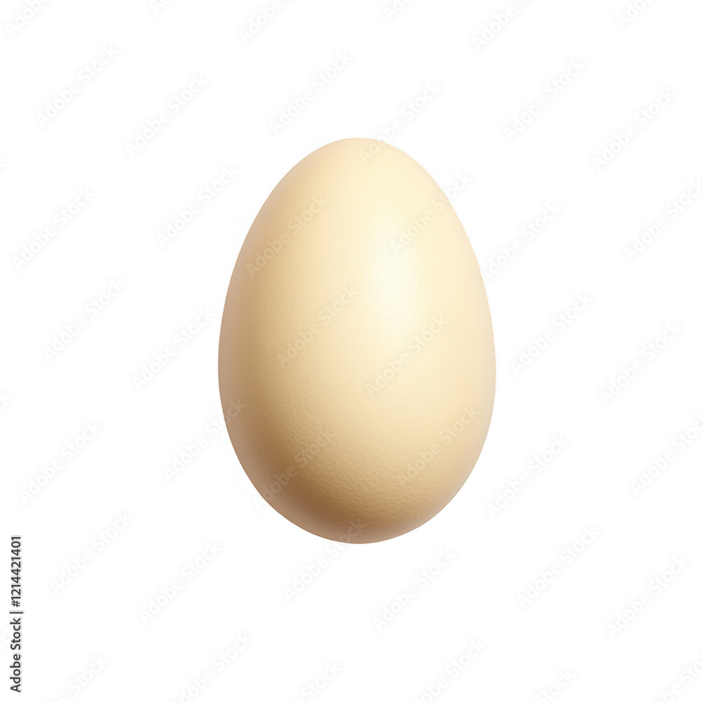 A smooth, pale egg resting on a neutral background, ideal for culinary themes., isolated on a transparent background. A smooth, pale egg resting on a neutral background, ideal for culinary themes., isolated on a transparent background.