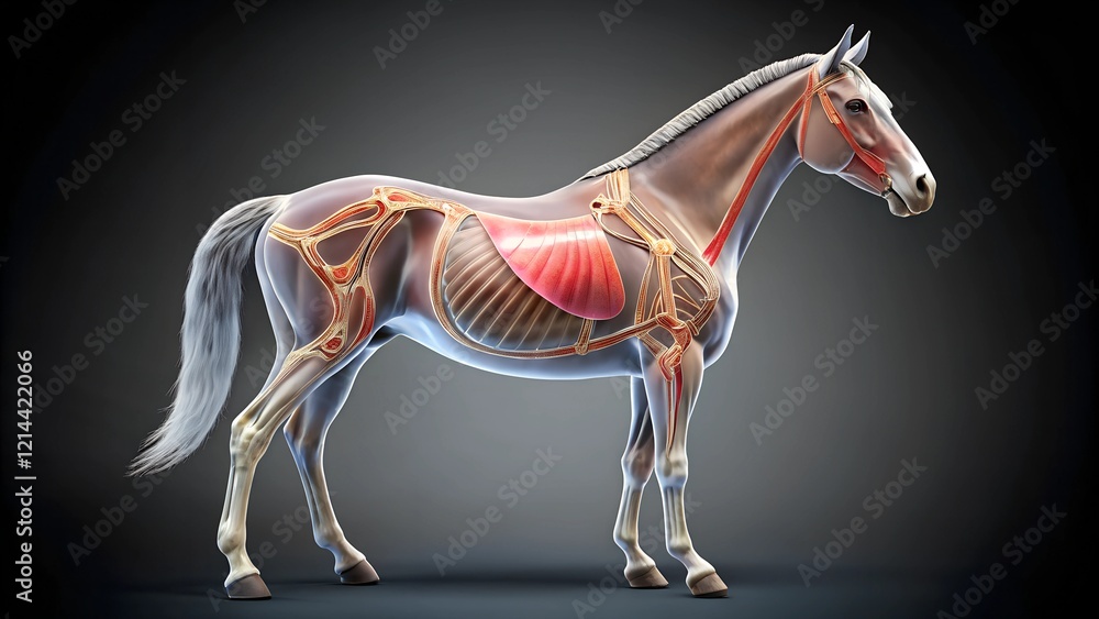 Fototapeta premium white horse isolated on white