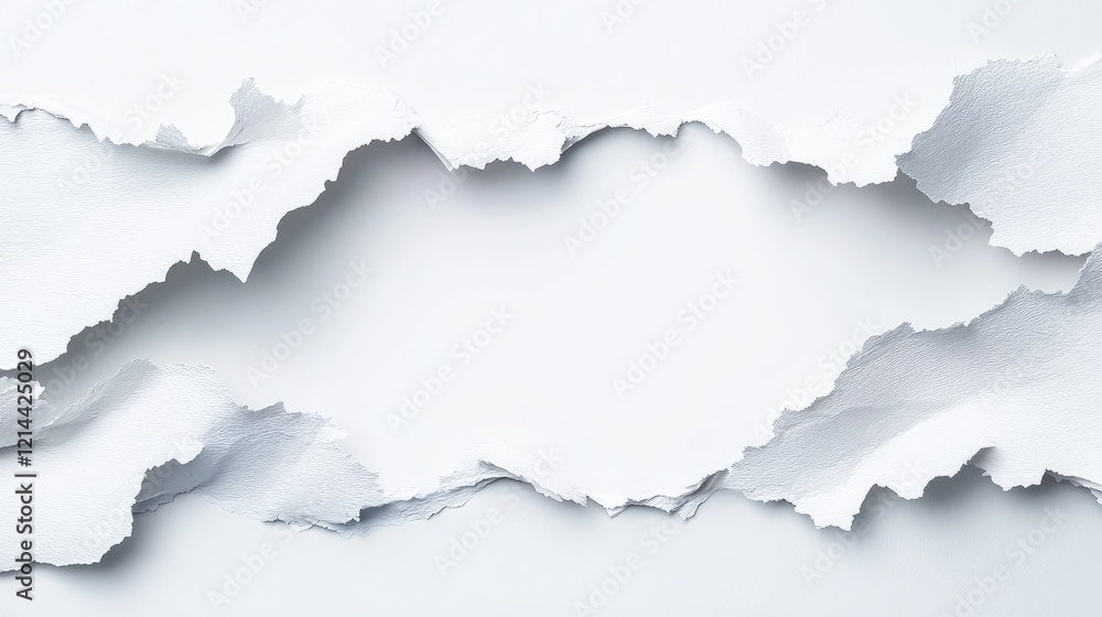Torn white paper, frame, background, texture, design, template Torn white paper, frame, background, texture, design, template