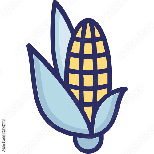  Corn Vector Icon Set with Transparent Background