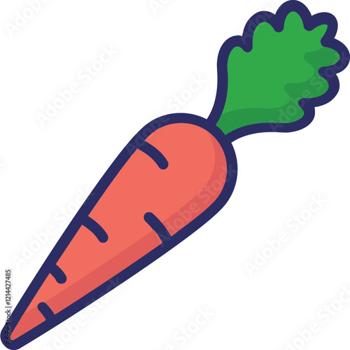  Carrot  Vector Icon Set with Transparent Background