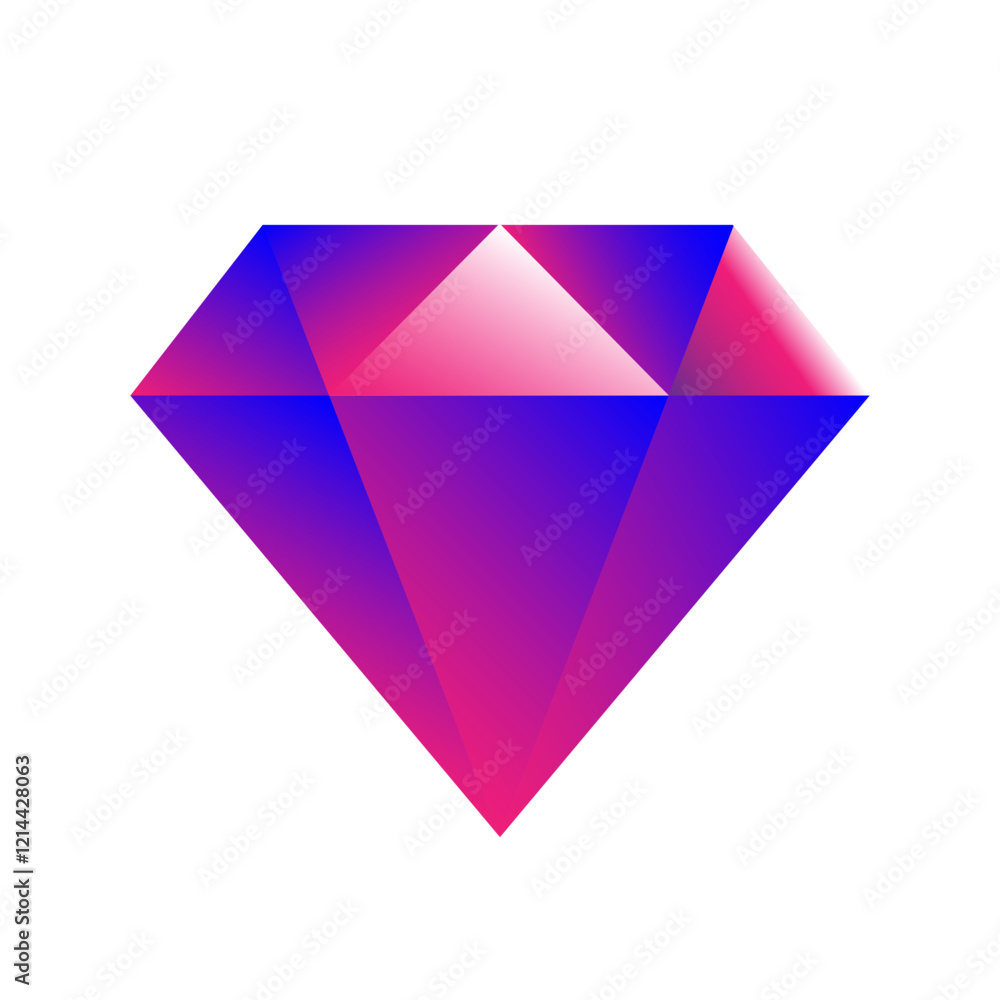 Isolated flat diamond icon. Isolated flat diamond icon.