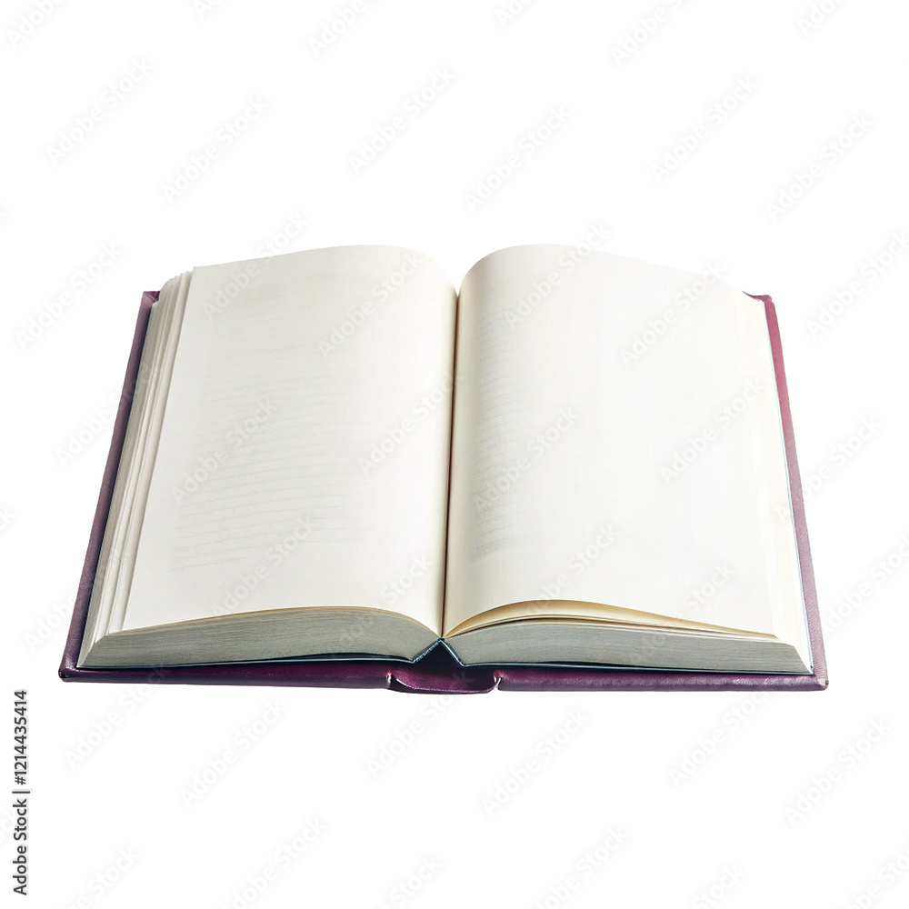 Open Book with Blank Pages Ready for Writing or Reading Open Book with Blank Pages Ready for Writing or Reading