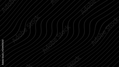 seamless video Abstract Background with wave lines in black background