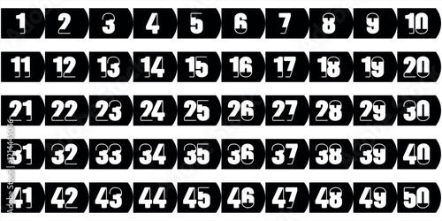 Numbers, black and white custom learn to memorize numbers 1 to 50