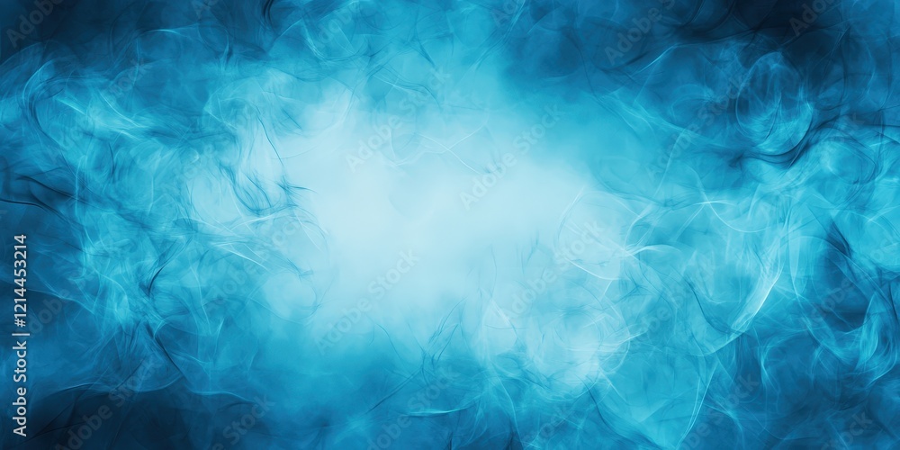 Obraz premium Abstract Blue Smoke Swirls: Mystical Vapor Background