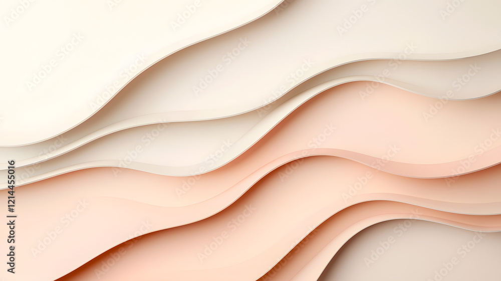 Obraz premium Abstract wave patterns digital art graphic design modern aesthetics studio fluid forms