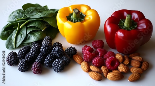 Vibrant Health: A Colorful Array of Nutritious Foods photo