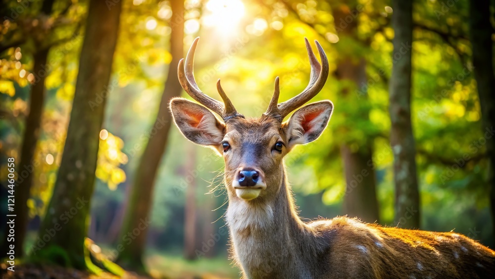 Fototapeta premium Majestic Venado in its Natural Habitat: A Candid Wildlife Photograph