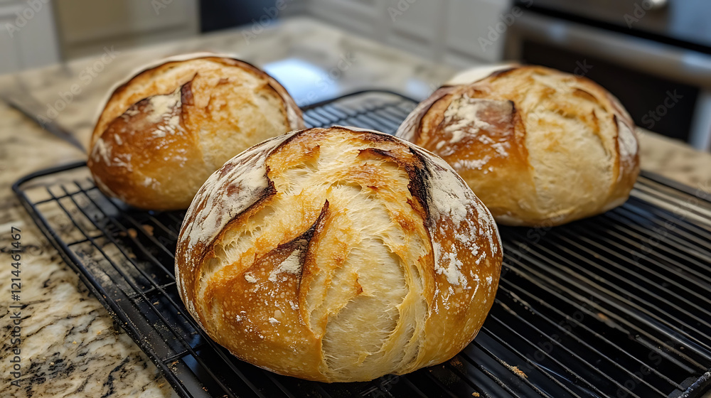 Artisan sourdough bread with a crispy crust Artisan sourdough bread with a crispy crust