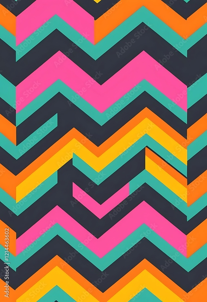 Abstract Colorful Chevron Pattern Design Abstract Colorful Chevron Pattern Design