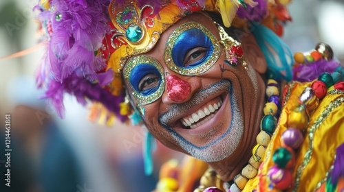 New Orleans, Louisiana USA - 4 18 2024: Colorful parade floats from Mardi Gras parades inside of Blaine Kern Mardi Gras World in New Orleans Louisiana USA photo