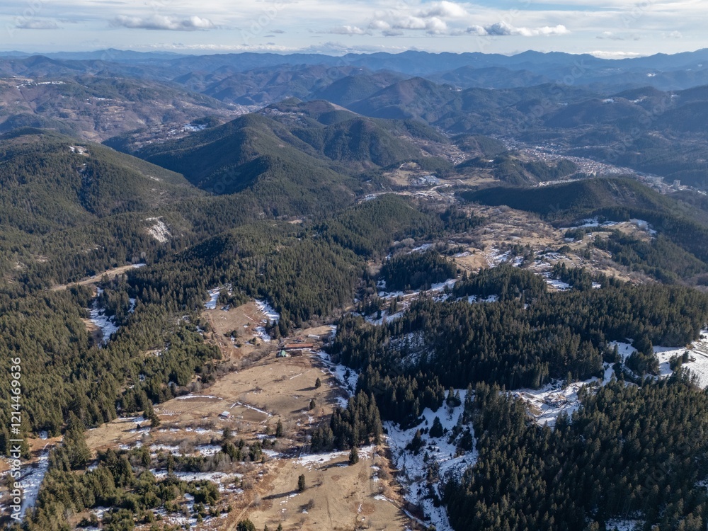 Obraz premium Mountain view from the sky