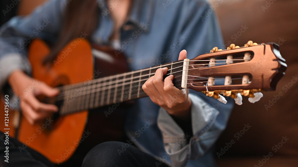 Obraz premium The Art of Guitar Finger Placement
