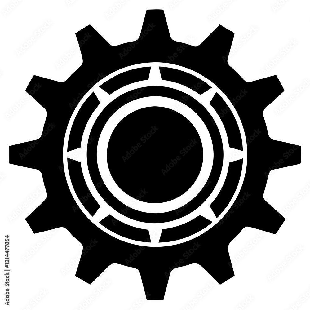 gear notch silhouette vector illustration gear notch silhouette vector illustration