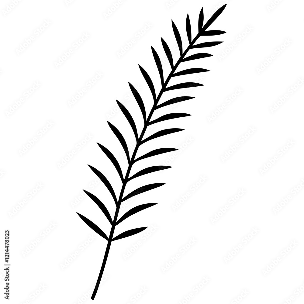 fern frond dip line art vector illustration fern frond dip line art vector illustration