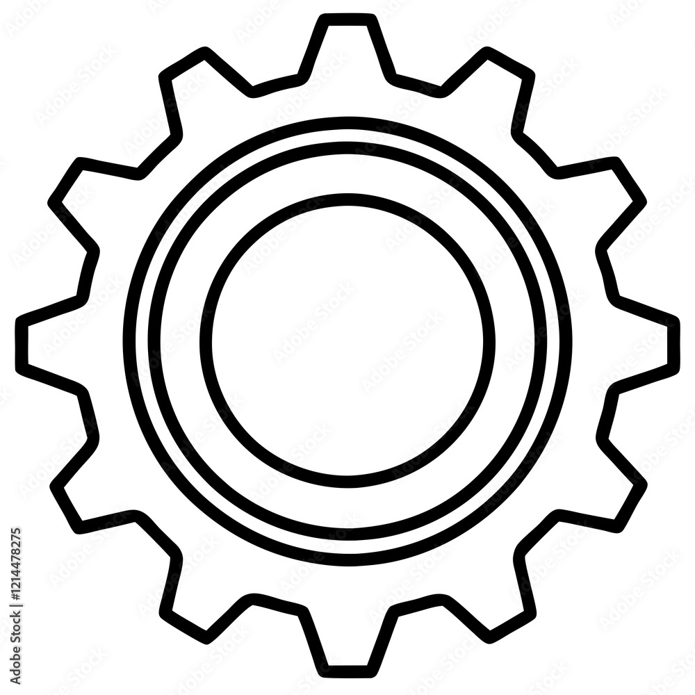 gear notch line art vector illustration gear notch line art vector illustration