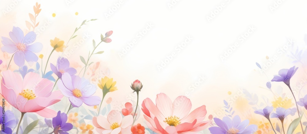 ilustación de flores pintadas en acuarela. tarjeta. ilustación de flores pintadas en acuarela. tarjeta.