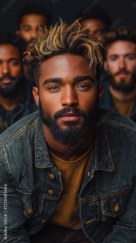 Fototapeta premium Diverse Group of Stylish Men Portrait
