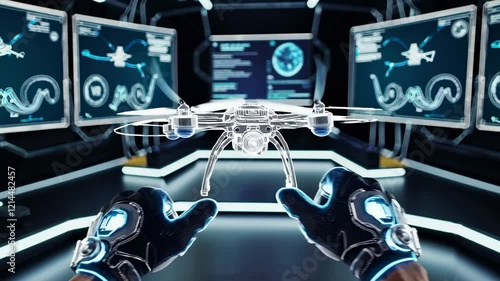 Exploring drone technology and virtual reality in an advanced tech lab environment