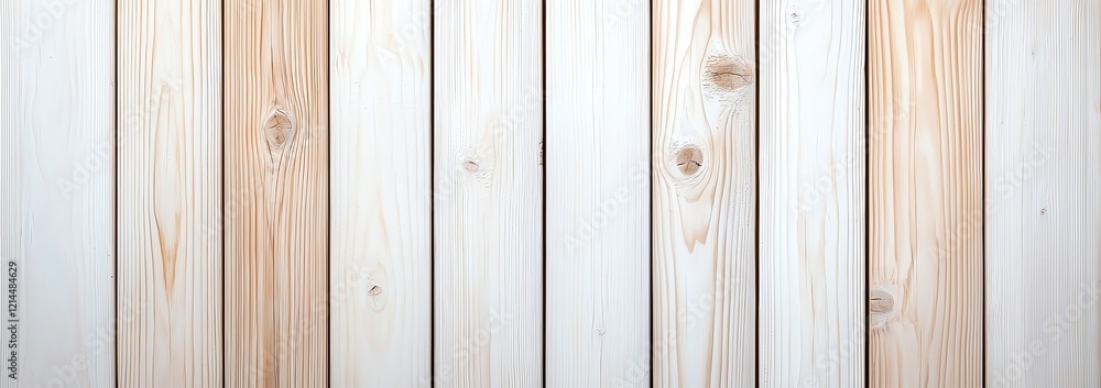 Obraz premium A close-up view of wooden planks featuring a mix of light and natural wood textures, ideal for backgrounds or design elements.