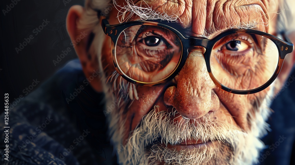 A close-up portrait of an elderly man with white hair and a thoughtful expression. A close-up portrait of an elderly man with white hair and a thoughtful expression.