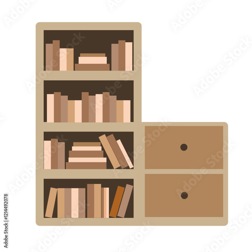 bookcase with books