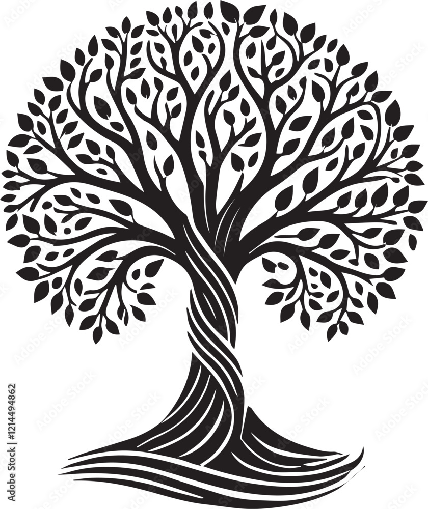 Fototapeta premium tree with roots Tree Vector Art, Icons, and Graphics for 