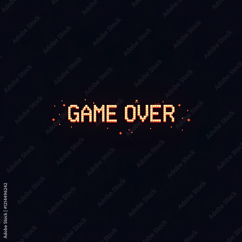 Obraz premium game over title screen