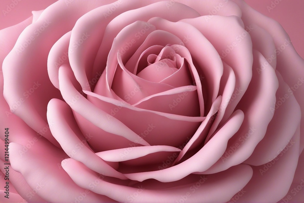 Close-up of a Gorgeous Pink Rose, Showcasing Its Delicate Petals and Vibrant Color. Generative AI Close-up of a Gorgeous Pink Rose, Showcasing Its Delicate Petals and Vibrant Color. Generative AI