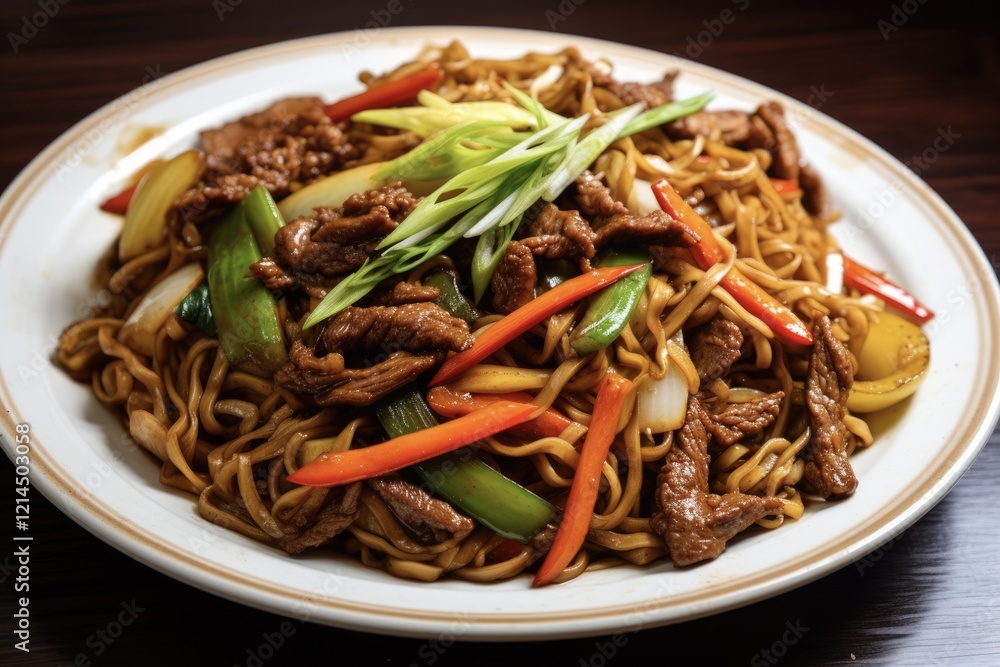 Delicious Hong Kong Style Beef Chow Mein - A Chinese Noodle and Pasta Dish, A Regional Favourite