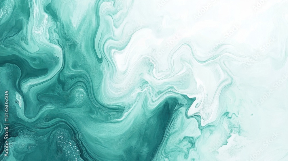 Fototapeta premium Abstract Blue and White Liquid Flow 