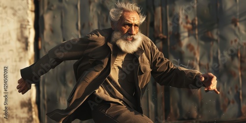 An Elderly Man's Determination