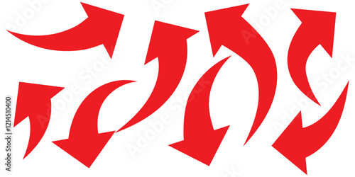 Black arrows set. Curved arrows. Arrow sign. Flat style icons.