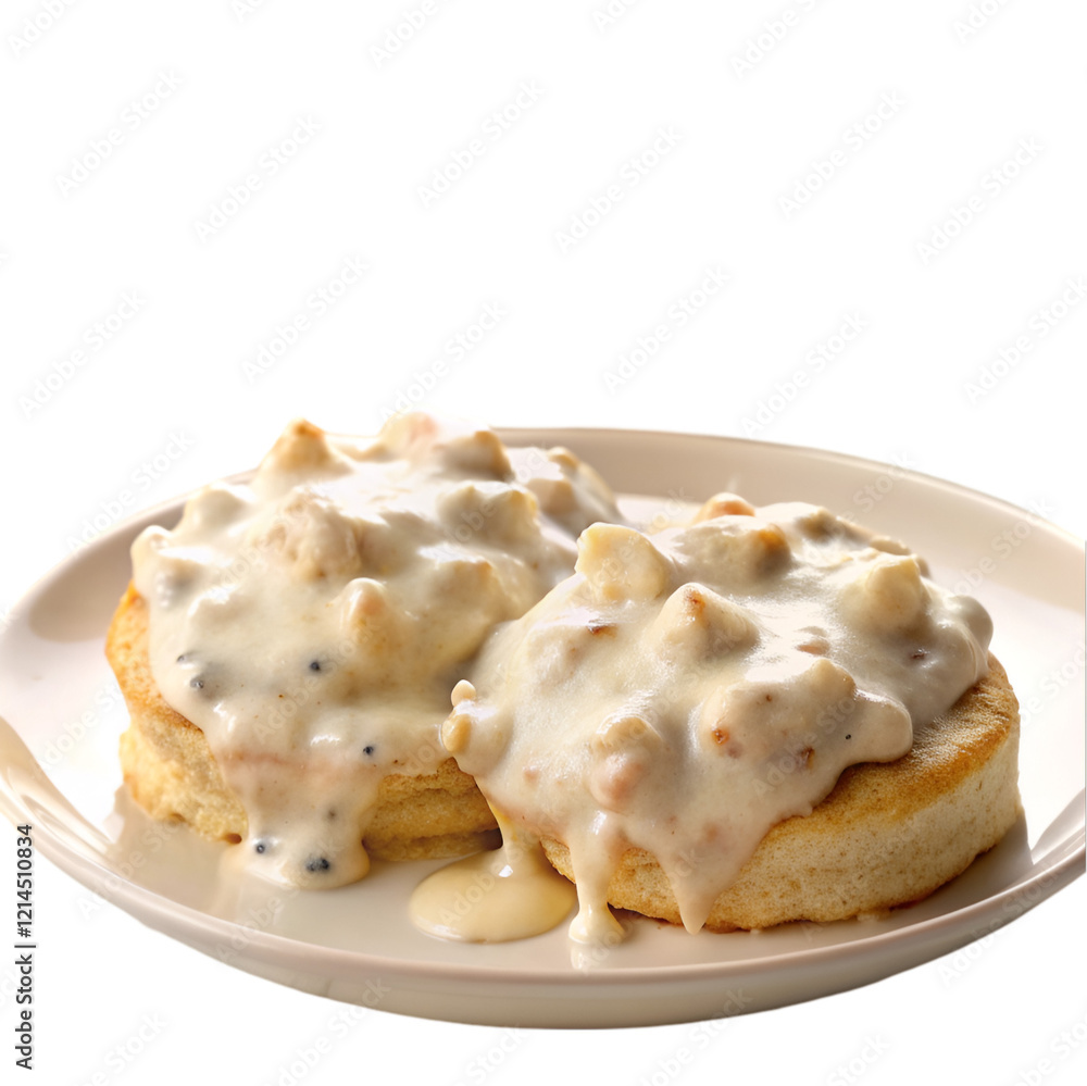 Biscuits n gravy isolated on transparent background Biscuits n gravy isolated on transparent background