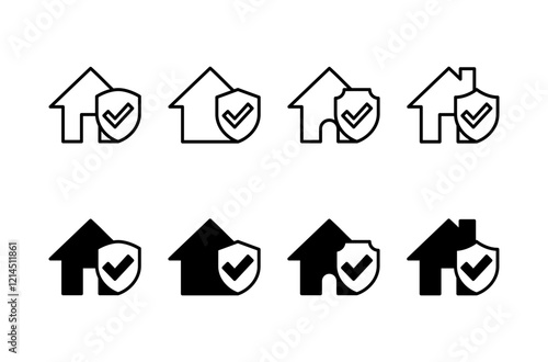 House insurance icon vector isolated on white background. house protection icon.