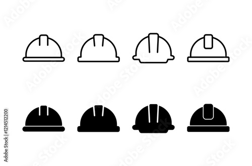 Helmet icon vector isolated on white background. Motorcycle helmets. Racing helmet. construction helmet icon. Safety helmet