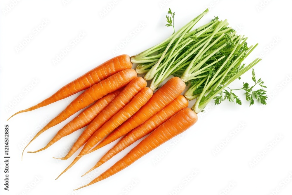 Ultra-realistic UHD photo of carrot microgreens on a white plain isolated background, healthy food concept Ultra-realistic UHD photo of carrot microgreens on a white plain isolated background, healthy food concept
