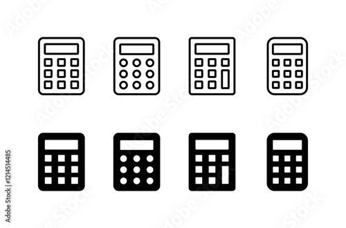 Calculator icon vector isolated on white background. Calculator vector icon. Accounting icon