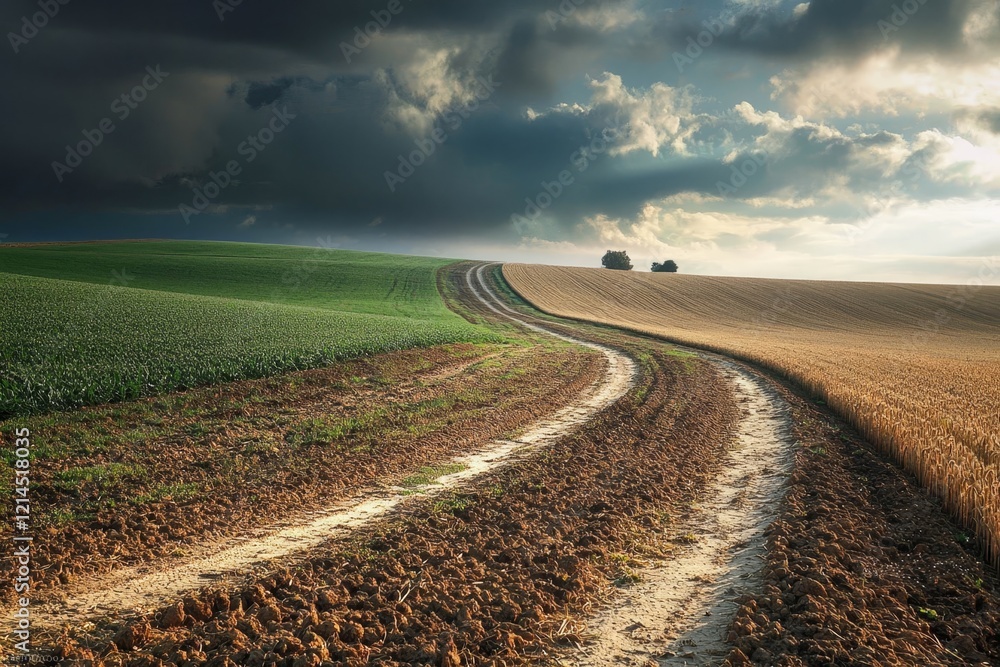 Naklejka premium France, wheat field.