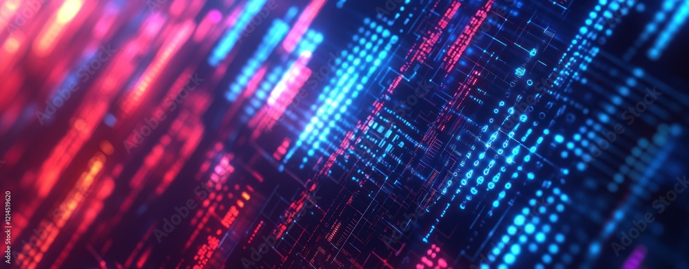 Abstract digital data flow, neon glow, circuit board, tech background, website banner Abstract digital data flow, neon glow, circuit board, tech background, website banner