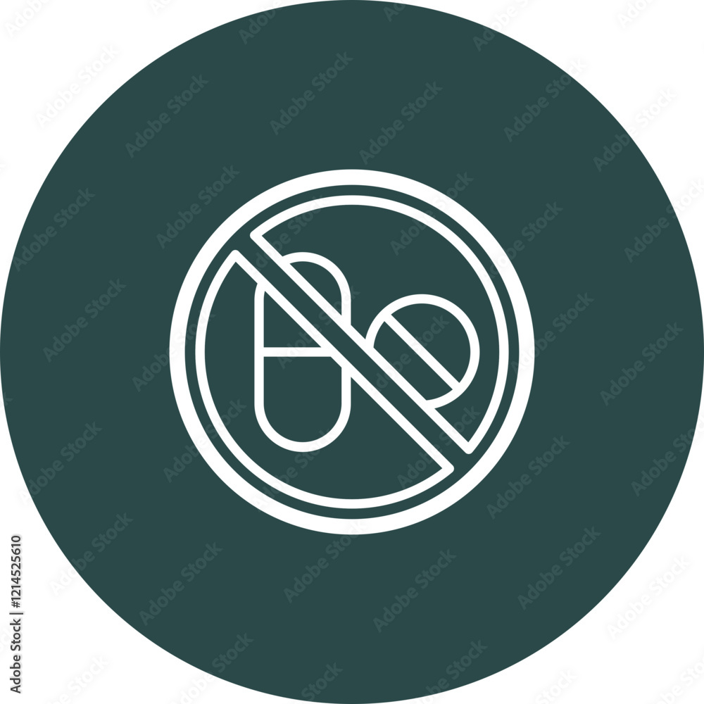 No Medicine Vector Icon Design No Medicine Vector Icon Design