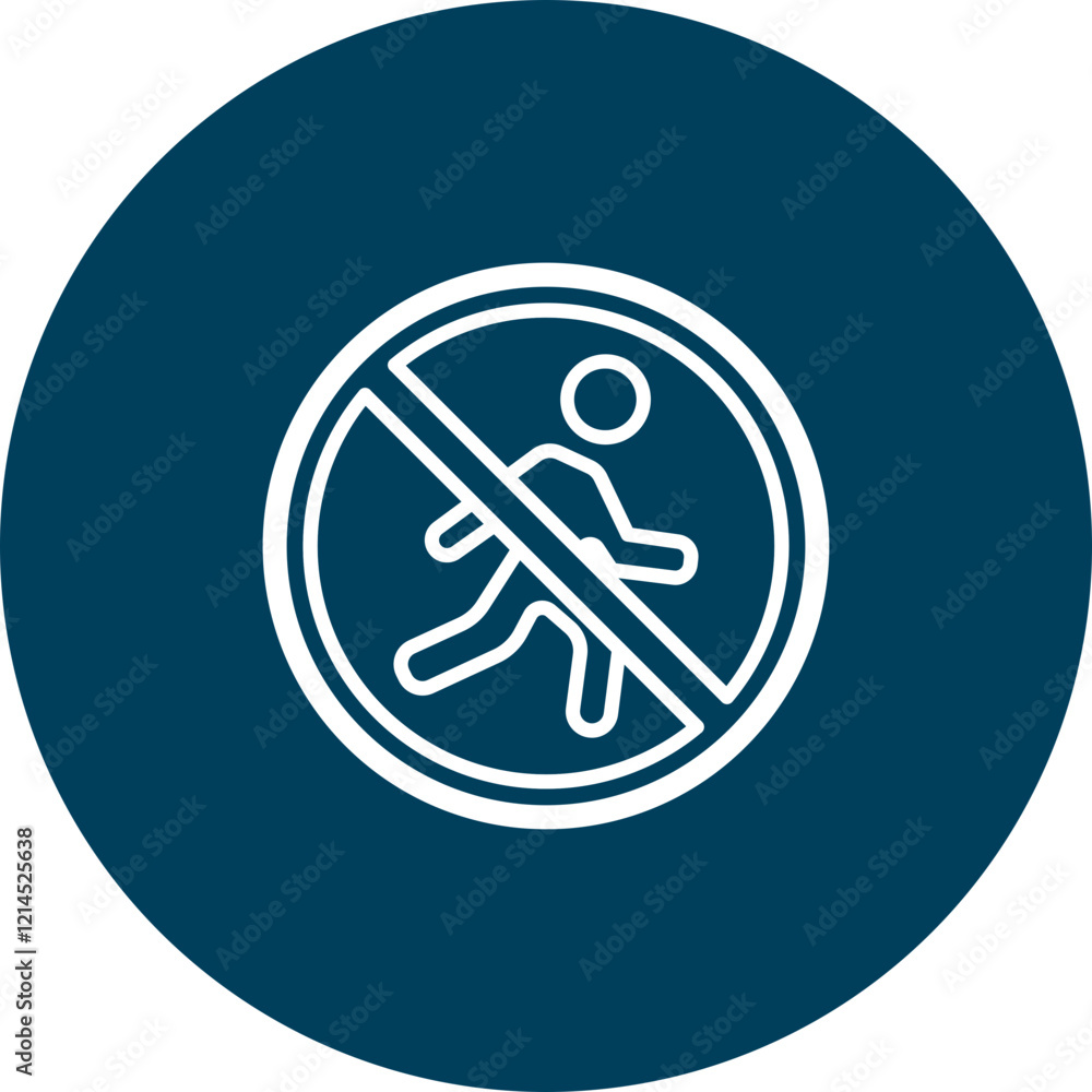 No Running Vector Icon Design No Running Vector Icon Design
