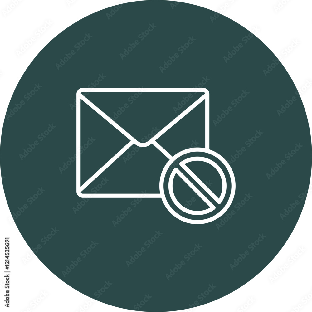 Email Blocker Vector Icon Design Email Blocker Vector Icon Design