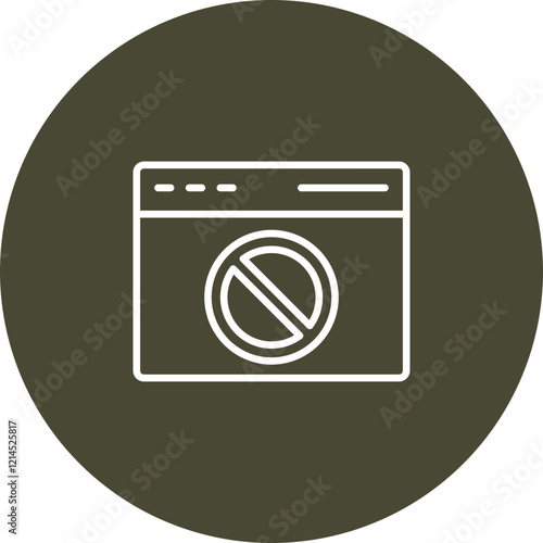 Ad Block Vector Icon Design