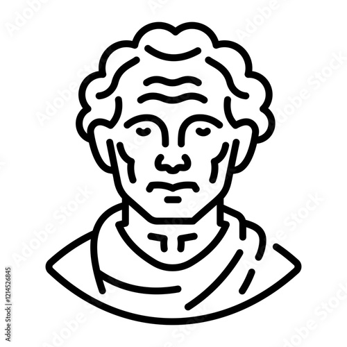 Cicero character icon in linear style  photo