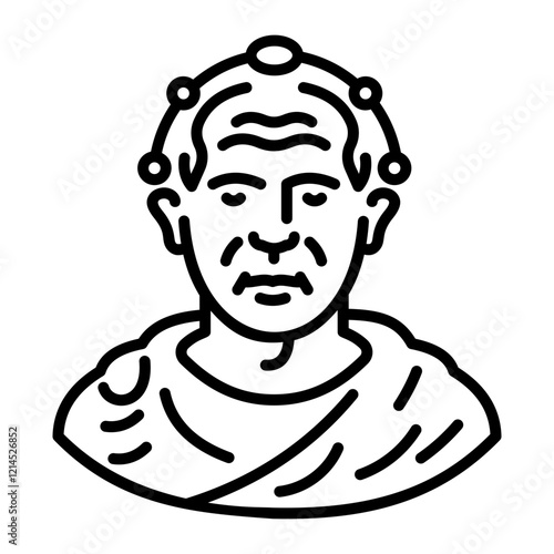 A line style icon of roman orator 